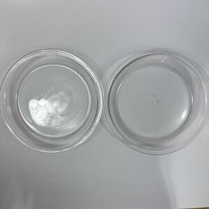 2‎ Vintage Pyrex Pie Baking Dish Pan Corning USA #209 Glass  9 inch